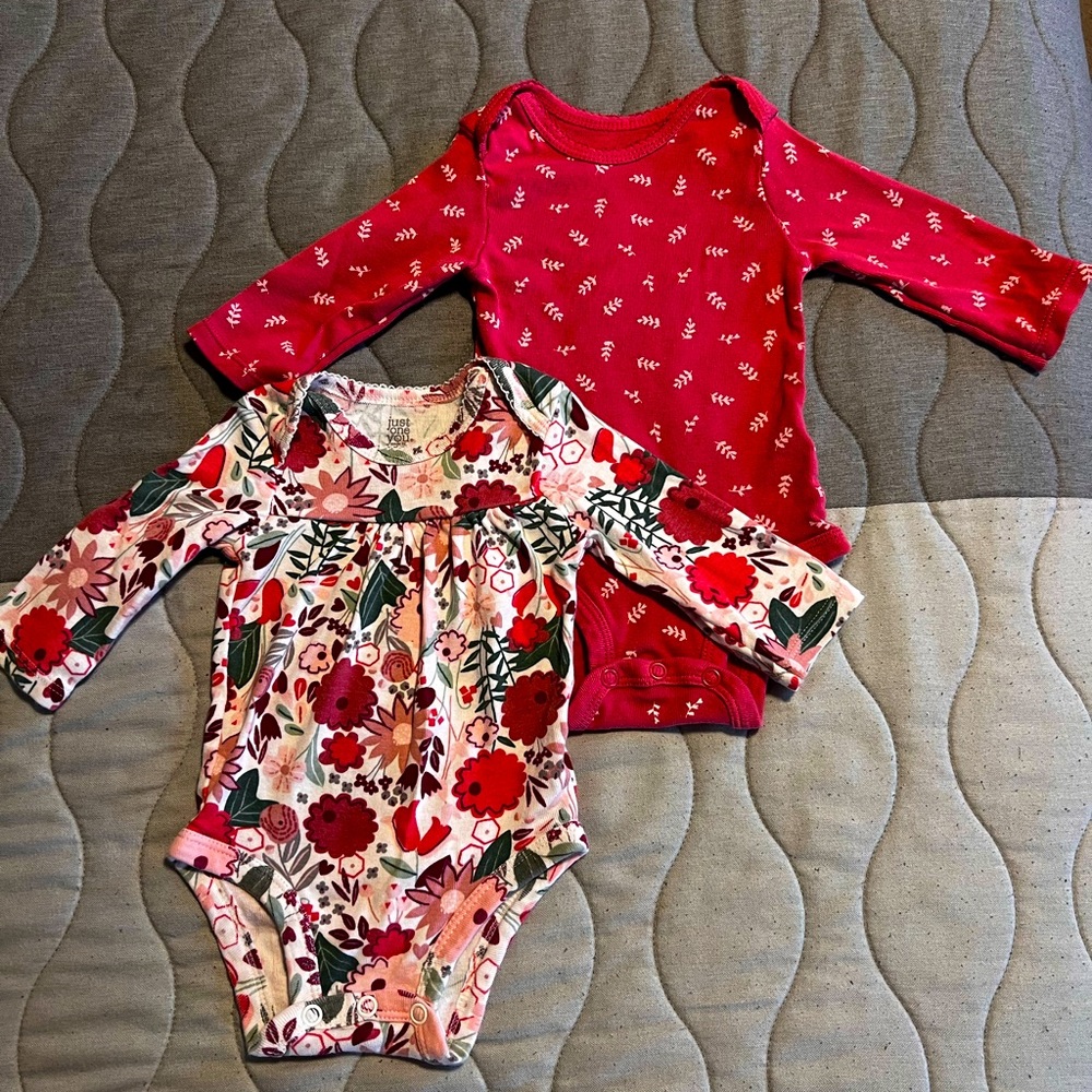 Just One You Long Sleeve Onesie 2pc Bundle Size 3 Months